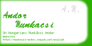 andor munkacsi business card