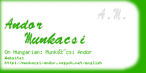 andor munkacsi business card